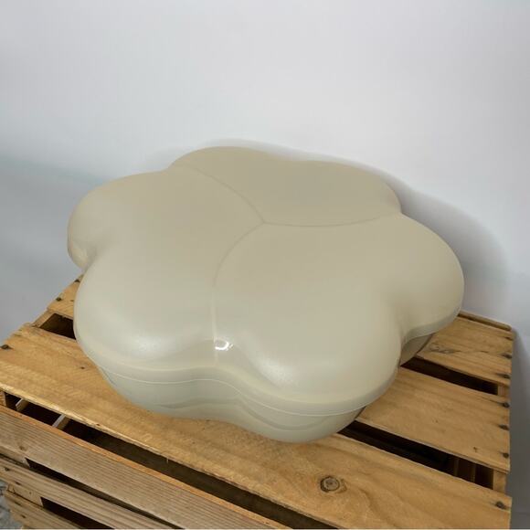 Tupperware chip and dip floral bowl beige 1.5 Gallon - Picture 5 of 16